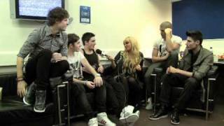 The Wanted talk to Goldierocks in their dressing room | BRIT Awards 2011 Nominations Launch