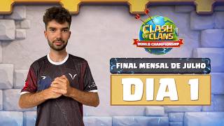 FINAL MENSAL DA QUALIFICATÓRIA DE JULHO - DIA 1 | MUNDIAL DE CLASH OF CLANS 2026 #clashworlds ​