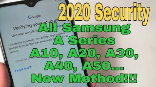 BOOM!!! All Samsung A Series A10, A20, A30, A40, A50. Remove Google Account. Bypass FRP.