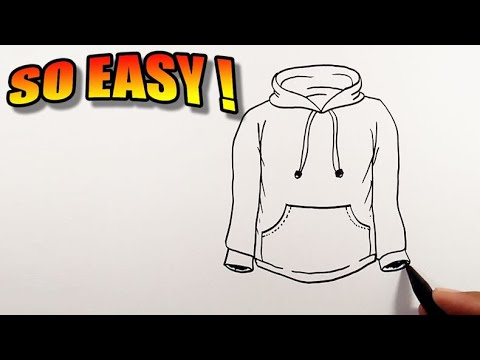1st YouTube video about how to draw a hoodie