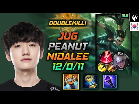 Peanut Nidalee Jungle vs Diana - 피넛 정글 니달리 벨트 감전 - LOL KR 12.9
