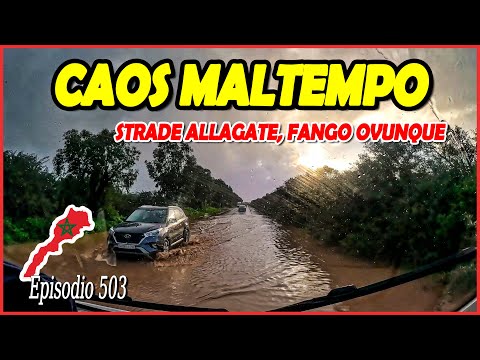 Casablanca in camper 🚐 Ci imbattiamo in una grossa perturbazione 😰 Strade allagate e fango ovunque