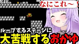 【 スーパーマリオブラザーズ2 #1】ループするステージに大苦戦するおかゆ【猫又おかゆ切り抜き】