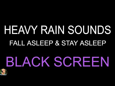 Pitch BLACK SCREEN Rain Sounds For Sleeping NO THUNDER, Heavy Rain Sounds at Night by Still Point