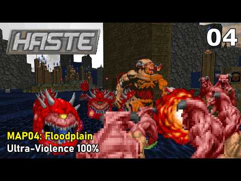 Doom II: Haste - MAP04: Floodplain (Ultra-Violence 100%)