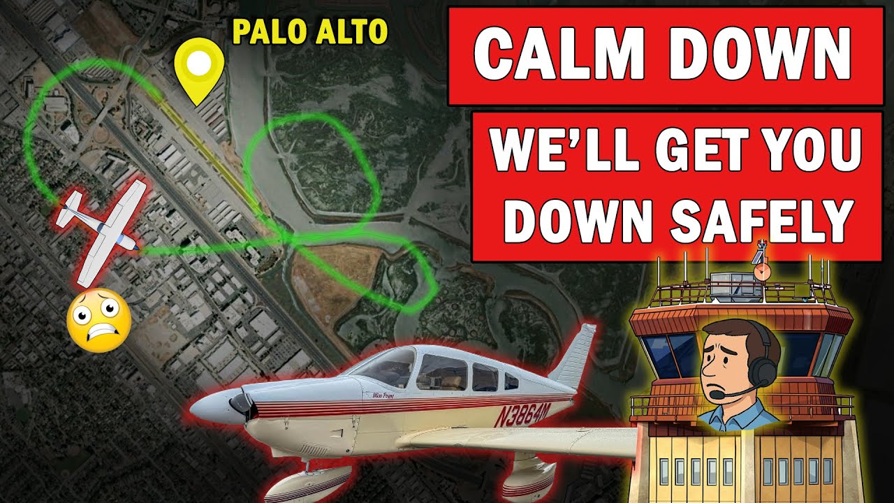 Controller GUIDES PILOT to Land Safely in Busy Airspace!