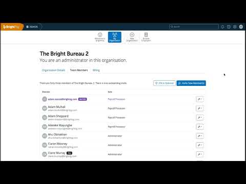 Brightpay Cloud Inviting Users