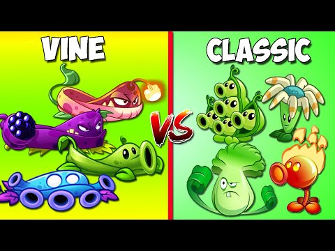 Team VINE vs CLASSIC - Which Plant Team 's Best? - PvZ 2 Plant Vs Plant