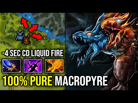 NEW 7.35 OP MID JAKIRO 4 Sec CD Liquid Fire Endless Burning Skill Spam 100% Pure Macropyre Dota 2