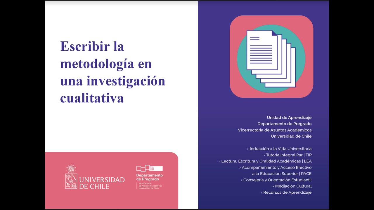 Taller: Escribir la metodología en una investigación cualitativa.
