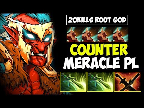 2x Butterfly Troll ROOT GOD Vs Meracle PL - THE BEST BUILD TO COUNTER HIM 20Kills | Dota 2 7.21c