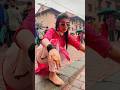 Desi Girl In White Tights Leggings With Half Sleeve Pink Kurti Looks Beautiful Tights Leggings