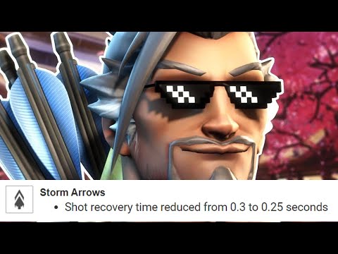 BUFF HANZO - IMBA HERO! POTG! ARRGE INSANE HANZO GAMEPLAY OVERWACTH SEASON 26