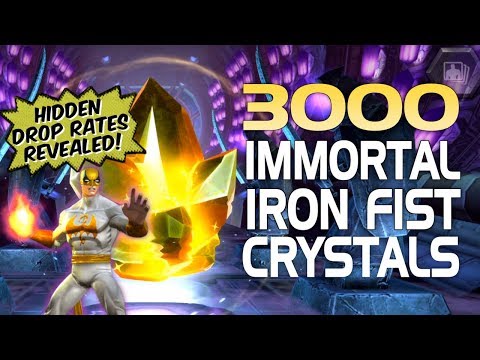 3000 Immortal Iron Fist (Max Signature Ability) Crystal Opening (Drop Rates Revealed) | MCoC