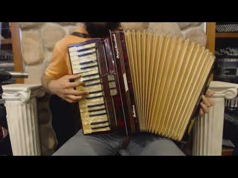 3440 - Dark Red Royal Standard Piano Accordion MM 34 48 $599