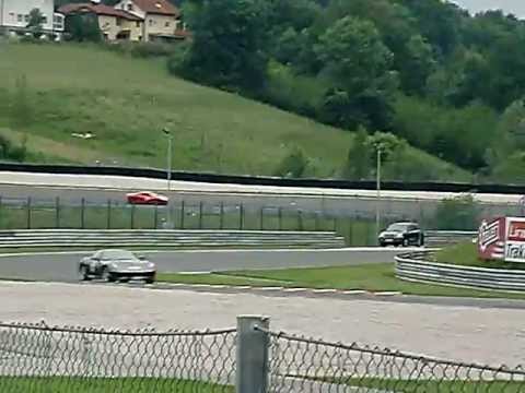 Supercars at the Salzburgring (Porsche Carrera GT, Ferrari 599, Ferrari 430 Scuderia)