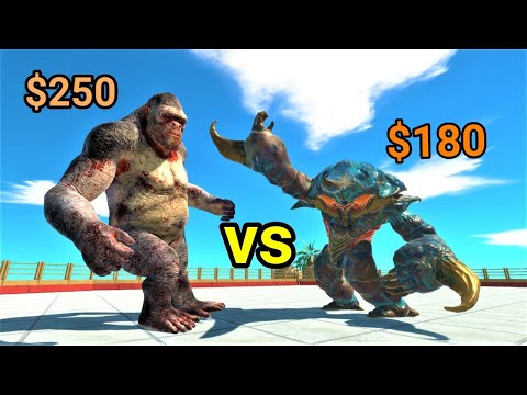 Goro vs Rnthorn 5 round no cut Animal Revolt Battle Simulator