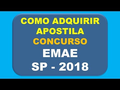 Baixar Apostila Concurso EMAE - SP 2018