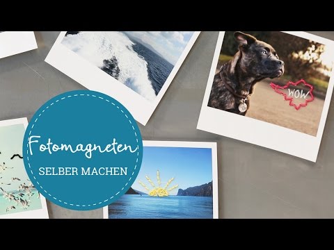DIY Foto Geschenk: bestickte Fotomagnete basteln