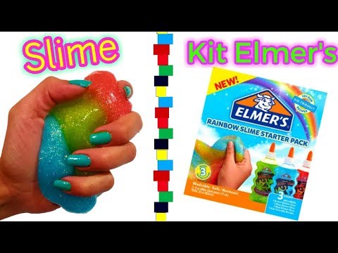 Kit de slime elmers, haciendo slime arcoiris Video