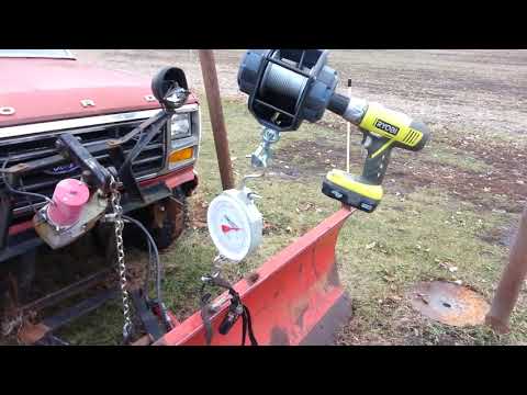 warn drill powered winch weight test