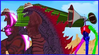 Team Shin Godzilla vs Color Siren Head   Coffin Dance Song Meme Cover
