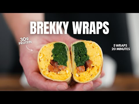 Breakfast Wrap Meal Prep | 5 High Protein Wraps in 20 Minutes