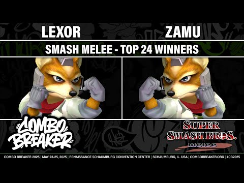 COMBO BREAKER 2025 TOP 24 WINNERS - lexor (Fox) vs Zamu (Fox, Peach) - Smash Melee