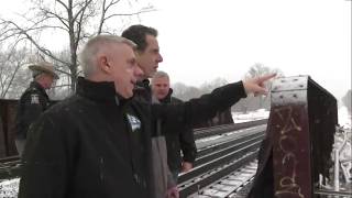 20190124 Whitesboro Ice Jam Flooding Response Broll