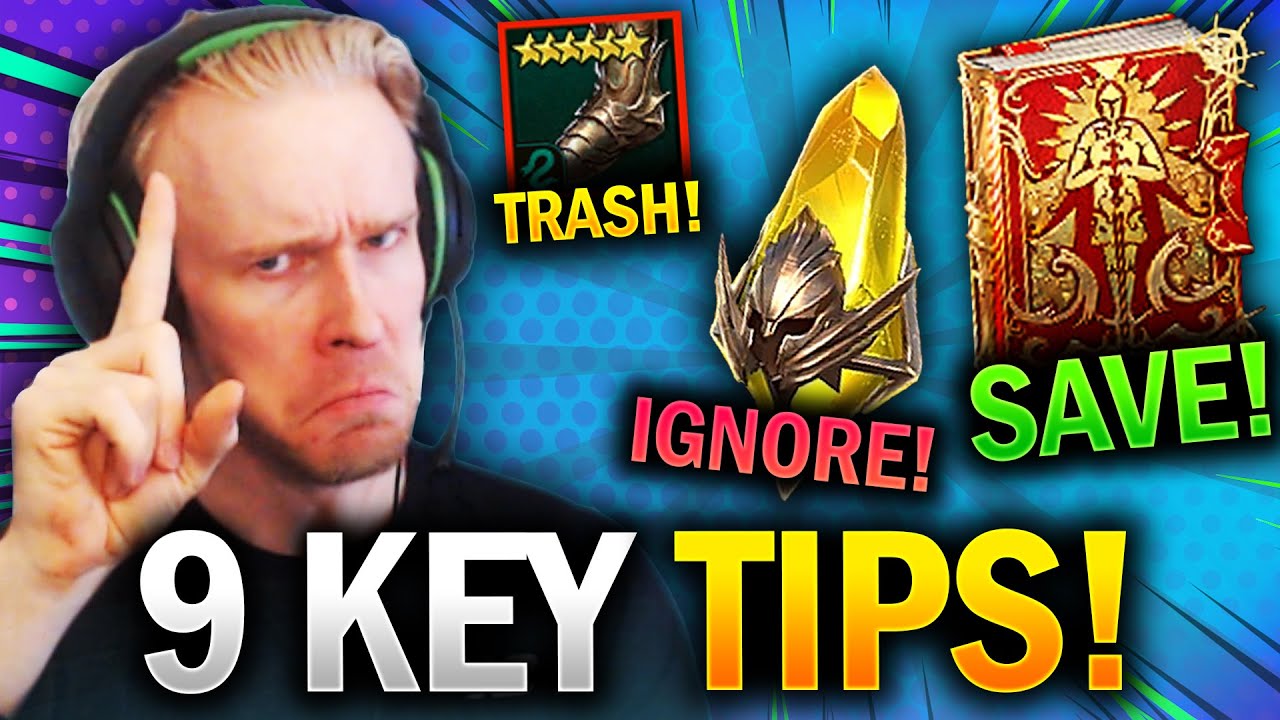 9 TIPS I WISH I'D KNOWN SOONER as a New Player in Raid Shadow Legends - Beginner Guide