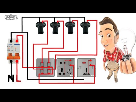 Electrical house wiring 4 gang switch connection