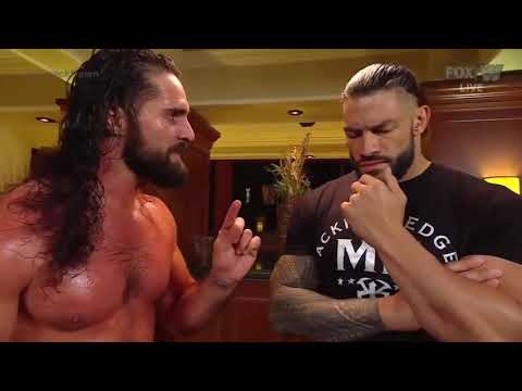 Seth Rollins, Roman Reigns, Jey & Jimmy Uso backstage segment on "Throwback Smackdown" (May 7 2021)