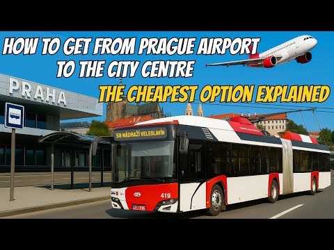 Cheapest Way from Prague Airport to City Centre via Trolleybus 59 & Metro | Full Step-by-Step Guide