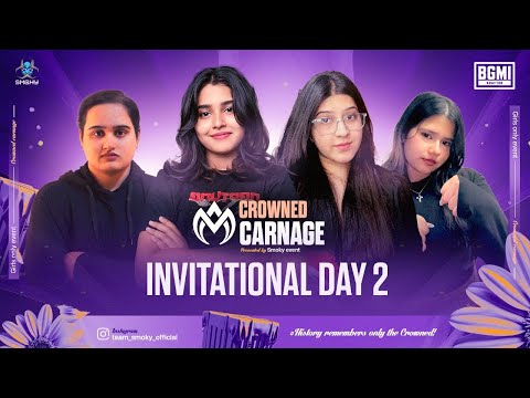 🔴 LIVE NOW | CROWNED CARNAGE👑 - Day 2 | Top 20 Teams | ₹5,000 Prize Pool | 4 Custom Matches 🔥