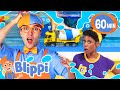 Blippi S Sink Or Float Construction Vehicle Fun Blippi S Playdate Educational Videos For Kids