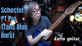 Video thumbnail for Schecter PT Pro Trans Blue Burst by Jon is just TOO LouD!!
