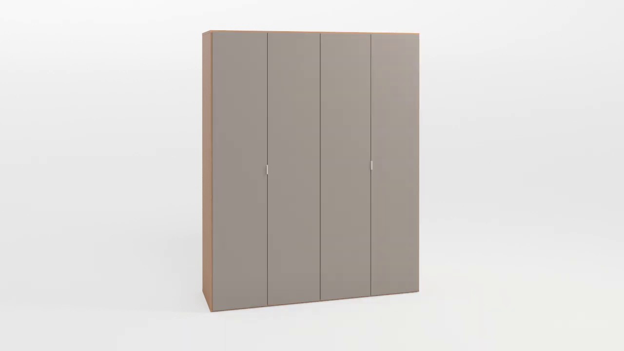 Simple 4 Door Wardrobe