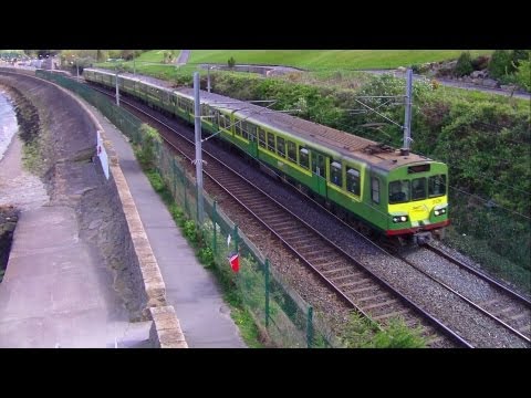Dart Train 8100 Class leaving Salthill & Monkstown station