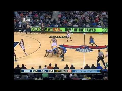 Russell Weestbrook and Kevin Durant combined 57pts vs Atlanta Hawks 3/4 hd