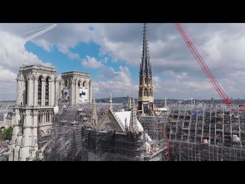 Le chantier de Notre-Dame vu du ciel - Mai 2024