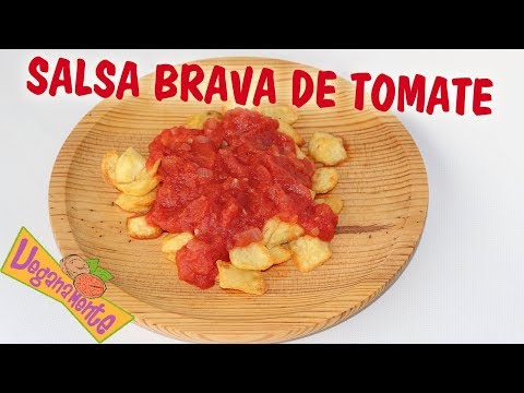 , title : 'SALSA BRAVA de TOMATE, CASERA Y FÁCIL 🍅 | Recetas Veganas | Veganamente'