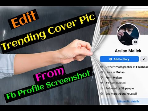 How to edit facebook trending cover pic from fb profile screenshot
