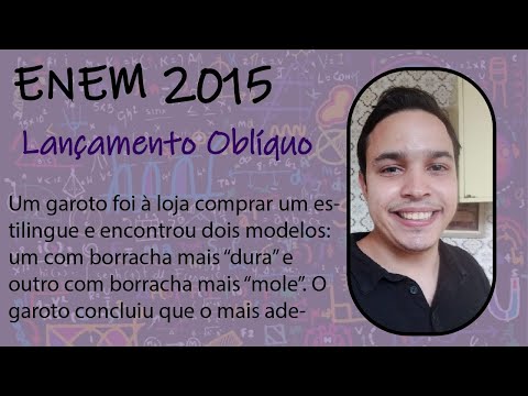 ENEM 2015 - Um garoto foi à loja comprar um estilingue e encontrou dois modelos: um com borracha