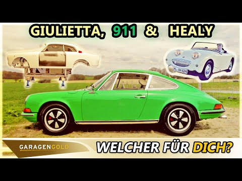 Welchen 2-Sitzer wählst Du? Giulietta Sprint, 911 E oder Healey Sprite Mk 1? | Garagengold
