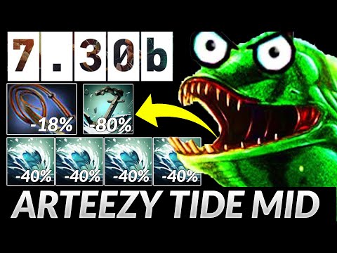 Arteezy Tidehunter Mid Carry - Completely Destroyed Medusa