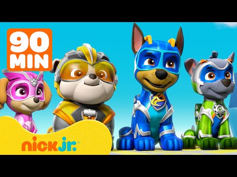 Rubble's Wreck & Roll Rescues! w/ PAW Patrol Mighty Pups! | 90 Minutes | Rubble & Crew