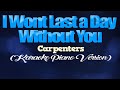 I WONT LAST A DAY WITHOUT YOU Carpenters KARAOKE VERSION