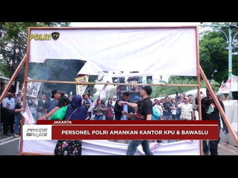 PRESISI UPDATE : 1.750 PERSONEL POLRI AMANKAN KANTOR KPU DAN BAWASLU 21/02/2024 20.00