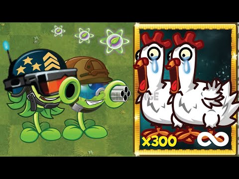 Pvz 2 Challenge - Who Can Survive? Plants Level 10 Vs 300 Big Chicken Zombies