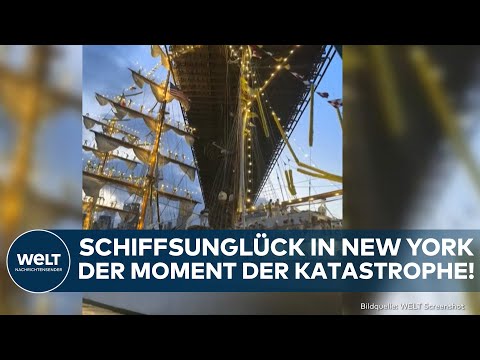 NEW YORK: Tote an Brooklyn Bridge! Heftige Szenen! Neue Details zum Unglück von Segelschiff